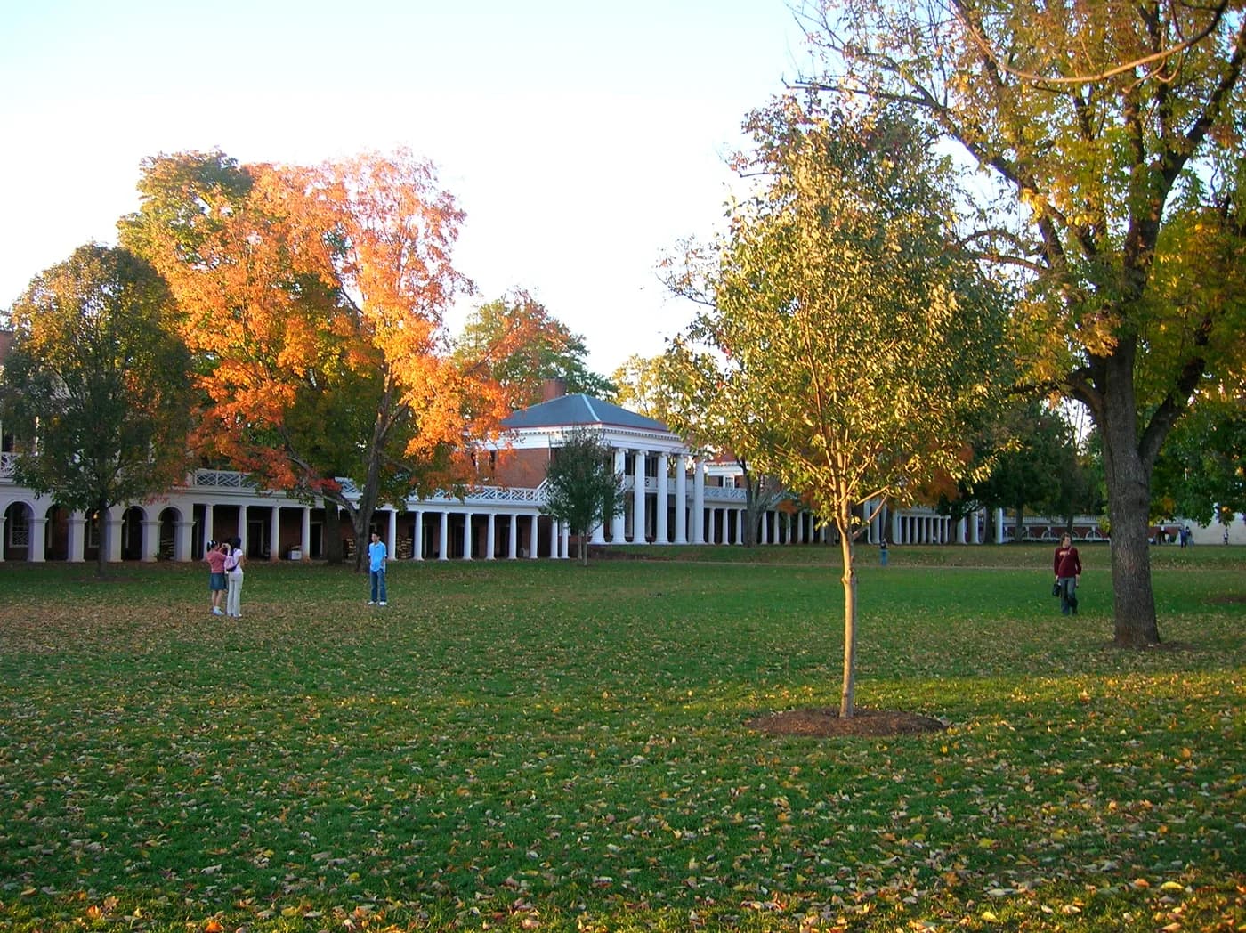 The Lawn at the University of Virginia in autumn.