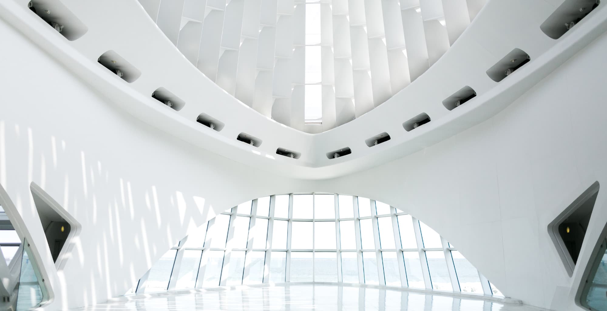 Interior of Windhover Hall at the Milwaukee Art Museum
